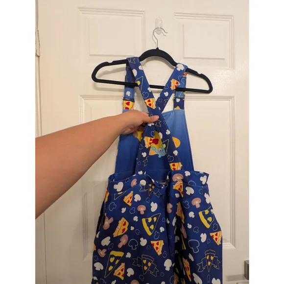 Women's BlackMilk Care Bears Pizza Print Blue short Overalls L romper - Picture 5 of 6